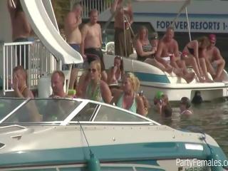 Marvelous Babes Party Hard On Boat During Spring Break