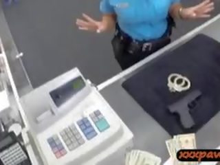 Young lady Police Officer Gets Nailed In A Pawnshop To Earn Cash