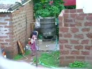 Watch This Two excellent Sri Lankan darling Getting Bath In Outdoor
